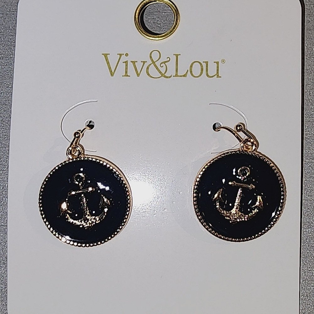 Anchor Enamel Earings